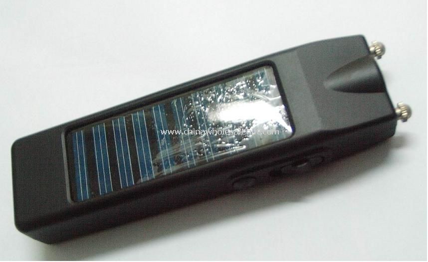 Solar flashlight and with charger for mobile phone