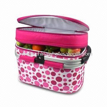 Cooler Basket with Foldable Carrying Handle