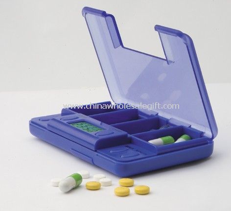 Large four compartments Pill Box Timer