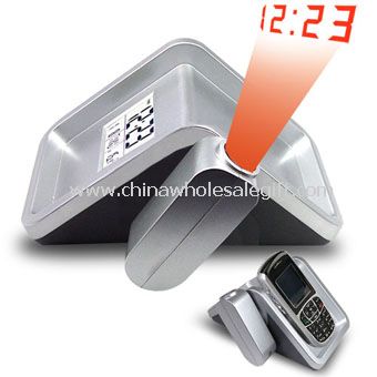 Horloge de Projection numérique LCD avec support Mobile