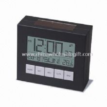 Solar Alarm Clock with LCD Display with Calendar and Thermometer images