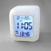 Jam Alarm LCD dengan warna Led mengubah images