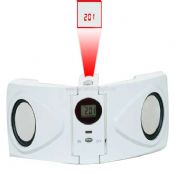 شاشات الكريستال السائل الإسقاط على مدار الساعة مع مكبر للصوت MP3 images