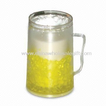 Caneca 350ml feita de PP/PS, usado para congelar cerveja