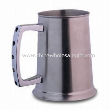 480mL Beer Mug Made of Stainless Steel 18/8 Body with Zinc-alloy Handle