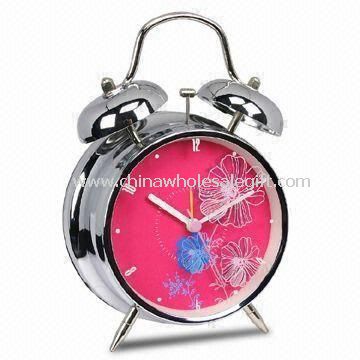 Battery-operated Twin Bell Alarm Clock with 1 x AA Battery