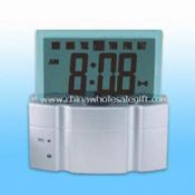 Jam Alarm LCD dengan tampilan waktu 8-bahasa dan fungsi rekaman images