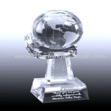 Globus auf Crystal-Hand-Award images