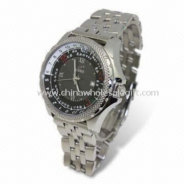 Multifunction Watch with Elegant Design and World Time Function
