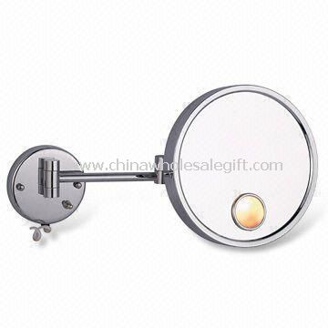 Wall Mount Single Side Cosmetic Mirror Made of Brass or Stainless Steel
