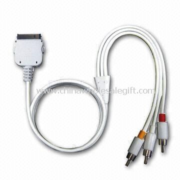 1.2 A / V Cable, Apto para el iPod Nano Classic y iPhone