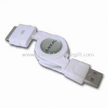 USB Retractable Charging and Data Transfer Cable for iPOD or iPhone images