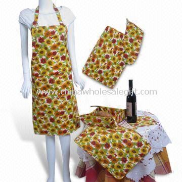 5-piece Cooking Apron Set Made of 100% Cotton
