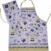 100% Cotton Kitchen Set termasuk celemek dan Pot pemegang images