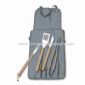 5pcs BBQ delantal Set con mango de madera funcional completo small picture