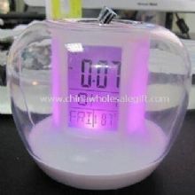 Apple-shaped LCD Clock with Seven Color Light and Nature Alarm Sound images