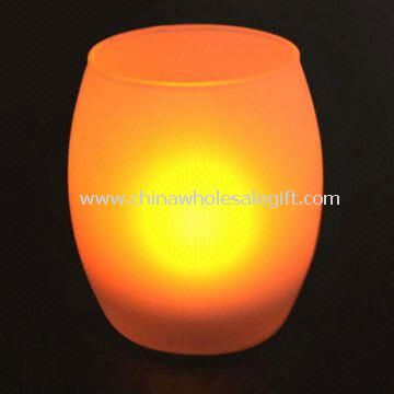 Mood Nightlight Composed of Glass and LED Candle with CR2032 Battery