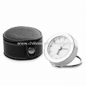 Novelty Travel Alarm Clock Made of PU and Alloy