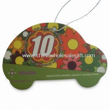 Car-shaped Paper Air Freshener with Colorful Print