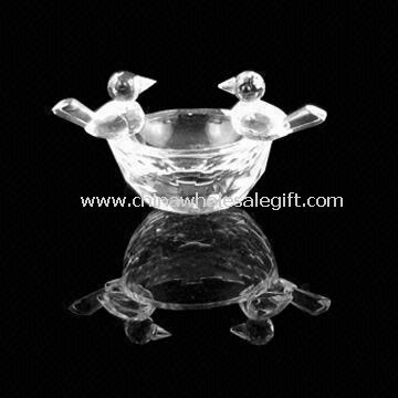 Crystal fugl med størrelsen 85 x 50 x 40 mm