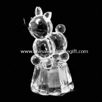 Crystal Cat with LED Light