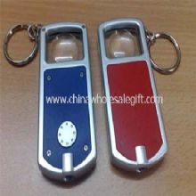 LED Flashlight Keyring With Magnifier Lens images