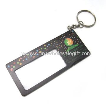 LED Magnifier Card with Keychain