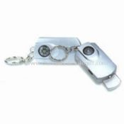 Multifunction Keychains with LED Light/Compass/Magnifier images