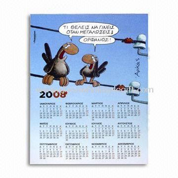 Salgsfremmende magnetiske kalender