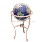 Blue Lapis Gemstone Oceans with 3-legged Bronze Floor Stand Gemstone Globe small picture