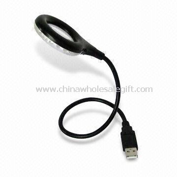 USB Book Reading Lamp with 12 LEDs Round Shape With Magnifier