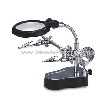 Desktop LED Magnifier with Cast Iron Base