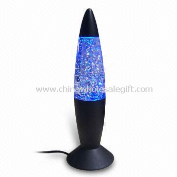 USB Mini Lava Lamp with 180cm Cable Filled with Liquid and Sparking Glitter