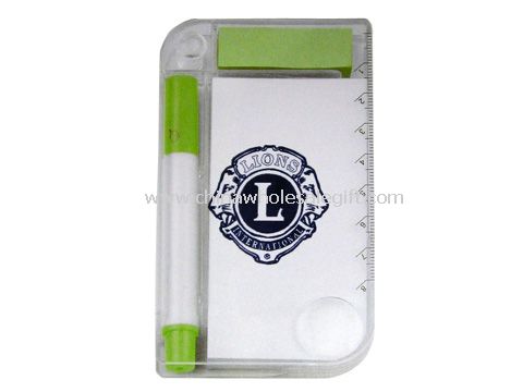 Note Book with Magnifier/Ruler/Ball Pen/Sticker