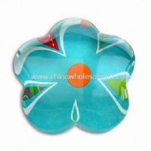 Flower Glass Paperweight with Decal Image images