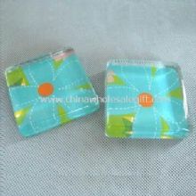 Glass Paper Weight with Decal Image images