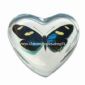 Clear Glass Paperweight in Heart Shape small picture