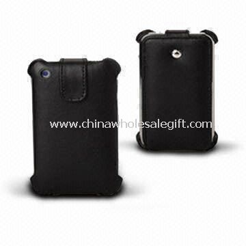 Leather Case for iPhone with Plastic Shell Inside for Precise Shape Fitting