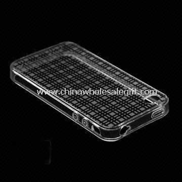 TPU Transparent Case for iPhone 4G with Color and Unique Lines on Back