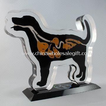 Acrylic paperweight and signboard
