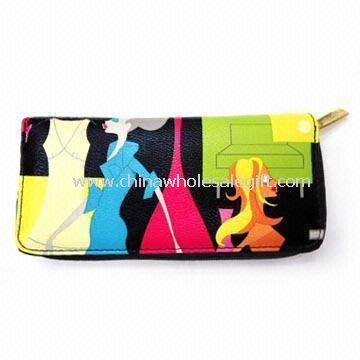Chic Women PU Leather Wallet with Zipper