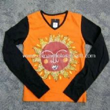 100% Cotton T-shirt for Women with Embroidery images