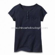 Schwarz Kinder Baumwoll T-Shirt images