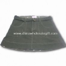 Mini skirt with TWILL and brushed denim cotton fabric images