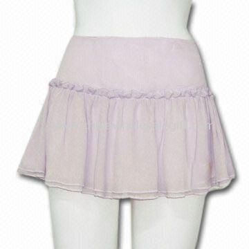 Sexet mini nederdel med skjult lynlås i Side