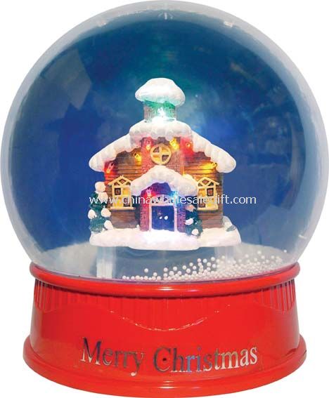 12 inch MIni Snow Globe with LED House