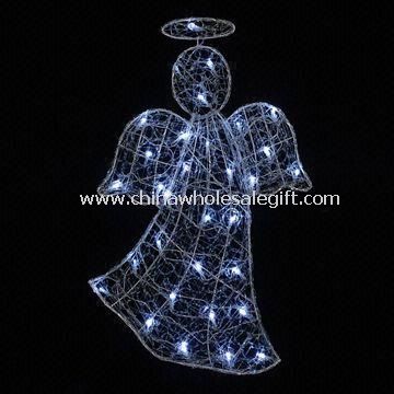 70cm 2-D Glitter Crystal Angel 32LT White LED