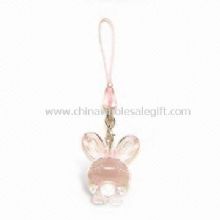 Crystal Pendant in Rabbit Design Ideal for Mobile Phone images