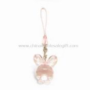 Crystal Pendant in Rabbit Design Ideal for Mobile Phone images