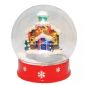 9-Zoll-MIni-Schneekugel mit LED-Haus small picture